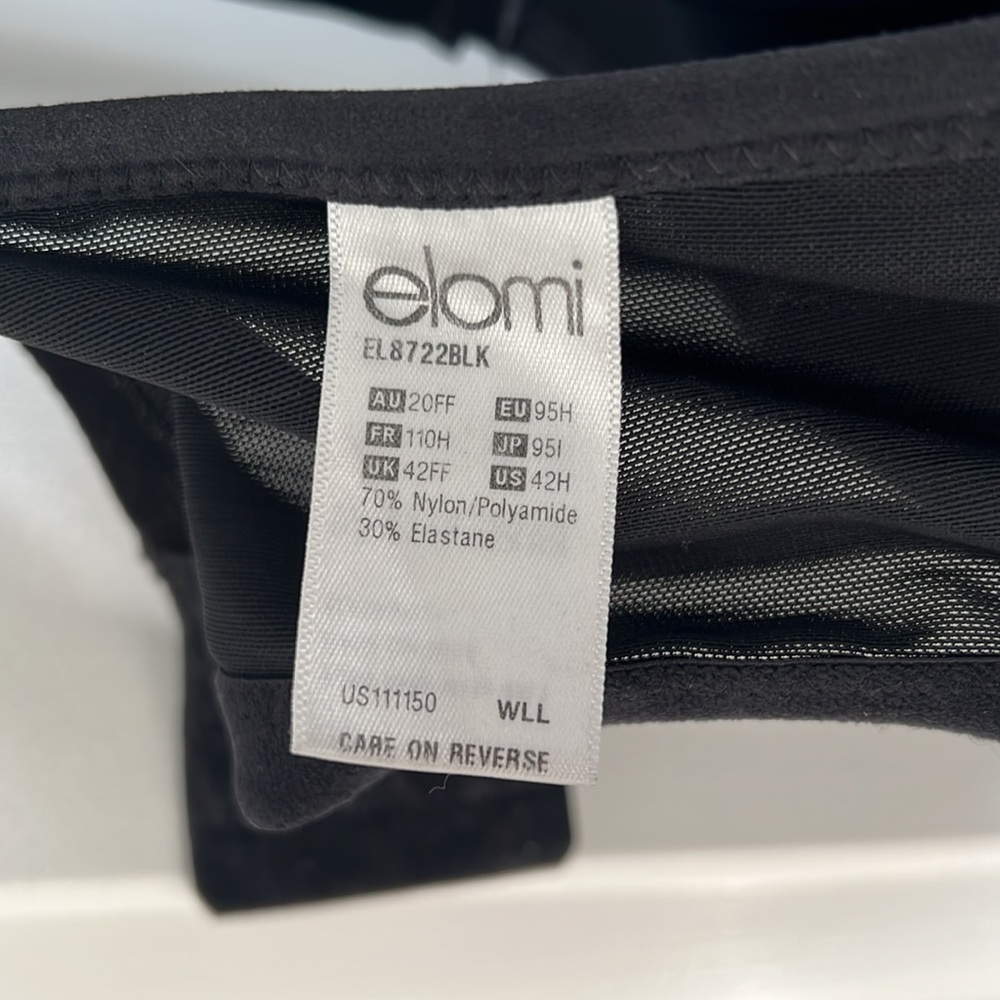 Elomi 42FF/42H black convertible bra great condition - Picture 4 of 4